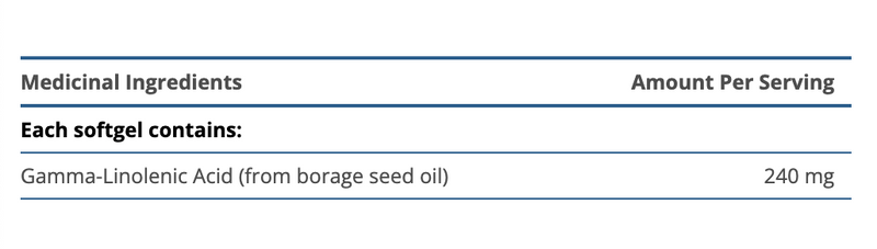 OmegaGenics Borage Seed GLA Oil (Anciennement OmegaGenics GLA 240)