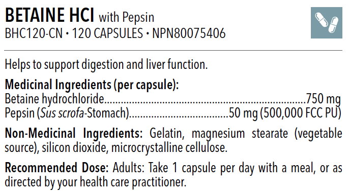 Betaine HCl with Pepsin